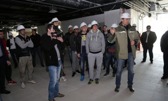 Футболисты «Спартака» посетили «Открытие Арена». Апрель 2014 г.
